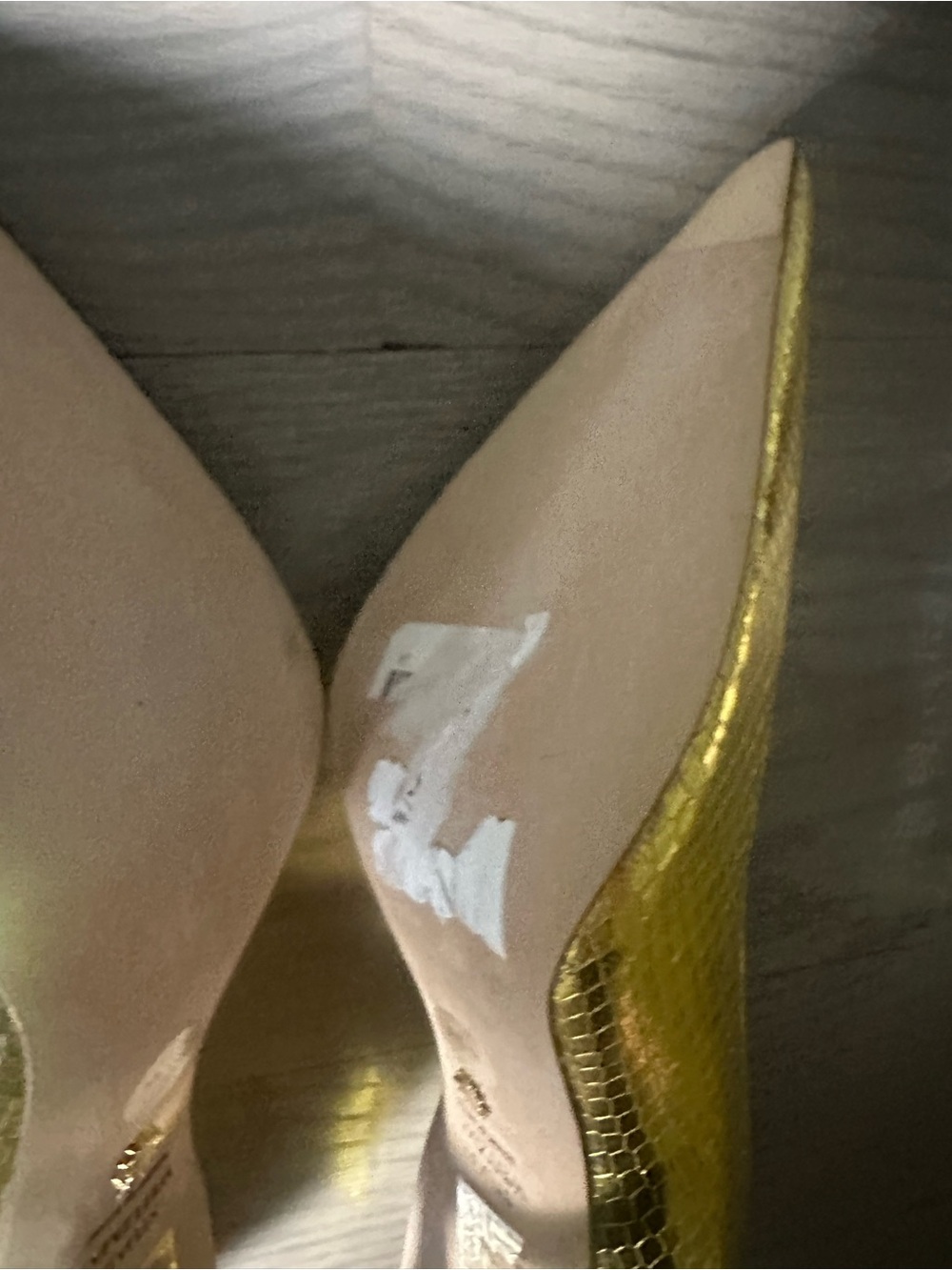 Stuart Weitzman Metallic Gold Snakeskin Pumps – Size 8.5 - Picture 8 of 8